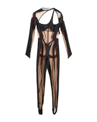 Mugler Woman Jumpsuit Black Size 10 Polyamide, Elastane