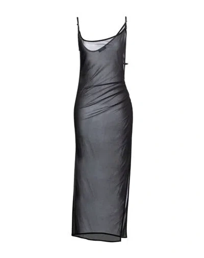 Mugler Woman Maxi Dress Black Size 6 Viscose