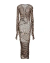 Mugler Woman Maxi Dress Sand Size 8 Polyamide, Elastane In Beige