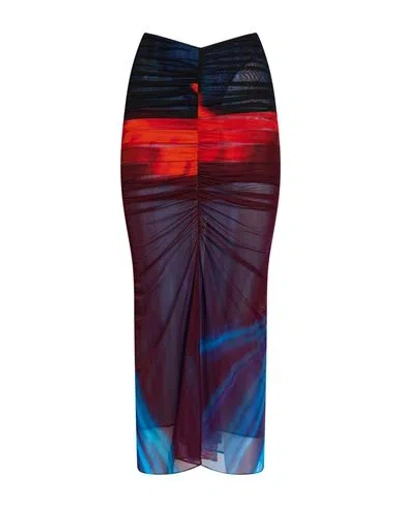 Mugler Woman Maxi Skirt Plum Size 6 Polyamide, Elastane In Purple
