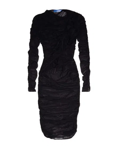 Mugler Woman Midi Dress Black Size 4 Polyester, Elastane