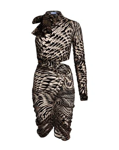 Mugler Woman Midi Dress Black Size 6 Polyamide, Elastane