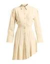 Mugler Woman Midi Dress Sand Size 6 Viscose In Neutral