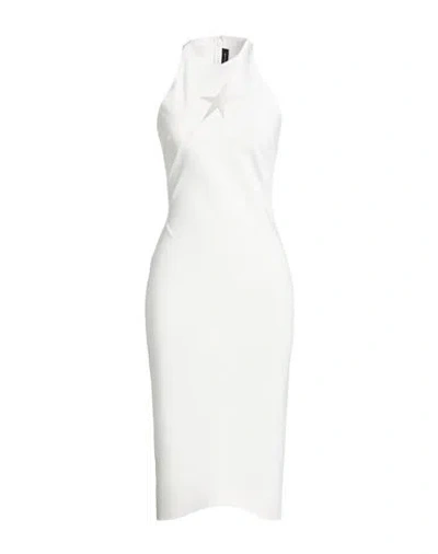 Mugler Woman Midi Dress White Size 6 Recycled Polyamide, Elastane