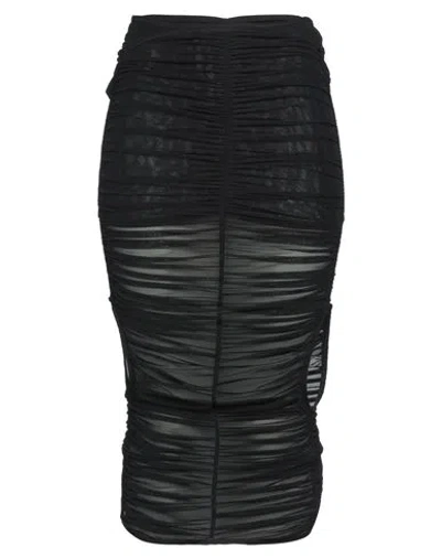 Mugler Woman Midi Skirt Black Size 8 Polyamide, Elastane