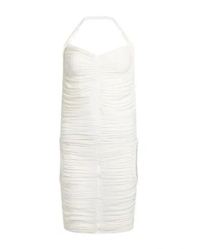 Mugler Woman Midi Skirt White Size 8 Polyamide, Elastane