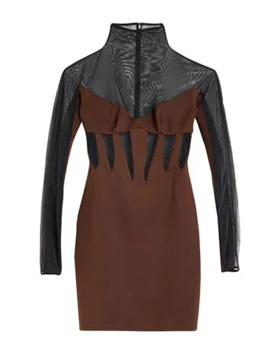 Mugler Woman Mini Dress Black Size 10 Polyamide, Elastane
