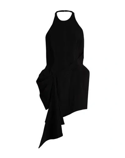 Mugler Woman Mini Dress Black Size 12 Viscose, Virgin Wool