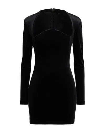 Mugler Woman Mini Dress Black Size 2 Polyester, Elastane