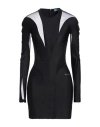 Mugler Woman Mini Dress Black Size 10 Polyamide, Elastane, Rubber In Black