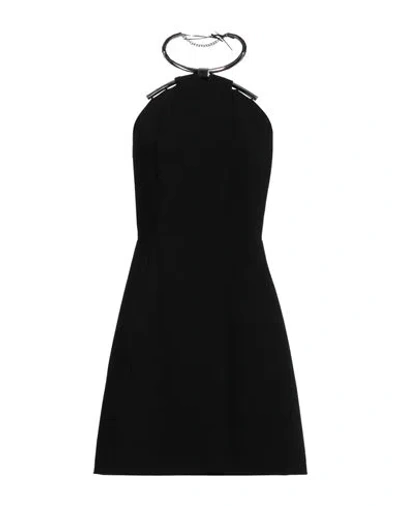 Mugler Woman Mini Dress Black Size 6 Polyester, Acetate, Brass