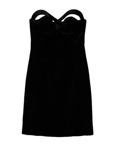 Mugler Woman Mini Dress Black Size 6 Silk, Polyester