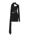 Mugler Asymmetric Cut-out Minidress In Black