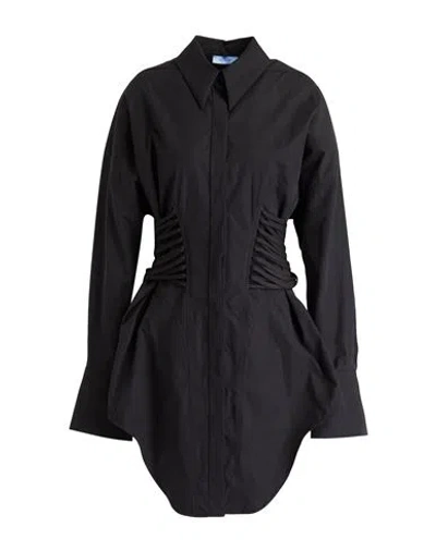 Mugler Woman Mini Dress Black Size 8 Cotton
