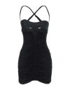 Mugler Woman Mini Dress Black Size 8 Polyamide, Elastane