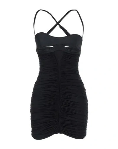 Mugler Woman Mini Dress Black Size 8 Polyamide, Elastane