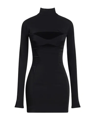 Mugler Cut-out Panelled Minidress In Black