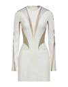 Mugler White & Beige Illusion Minidress In White