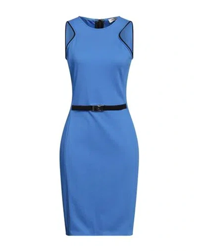 Mugler Woman Mini Dress Light Blue Size 6 Viscose, Elastane, Polyester