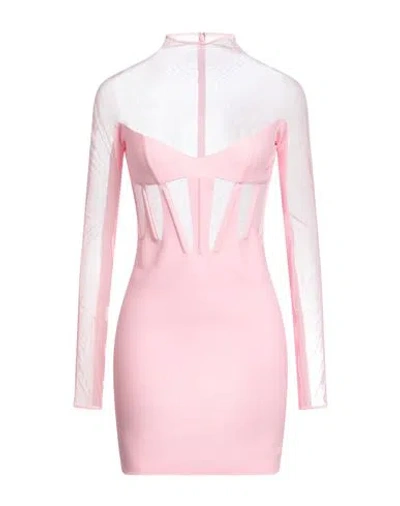 Mugler Woman Mini Dress Light Pink Size 8 Polyamide, Elastane