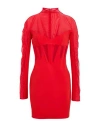 Mugler Woman Mini Dress Red Size 10 Polyamide, Elastane
