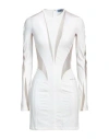 Mugler Woman Mini Dress White Size 6 Polyamide, Elastane