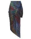 Mugler Woman Mini Skirt Midnight Blue Size 6 Viscose In Multi