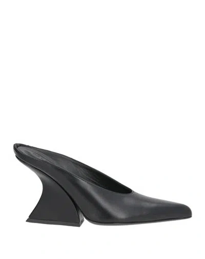 Mugler Woman Mules & Clogs Black Size 7 Calfskin