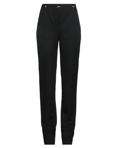 Mugler Woman Pants Black Size 10 Viscose, Virgin Wool