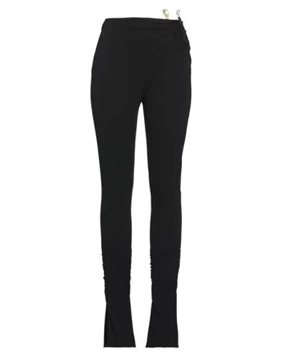 Mugler Woman Pants Black Size 12 Viscose, Elastane