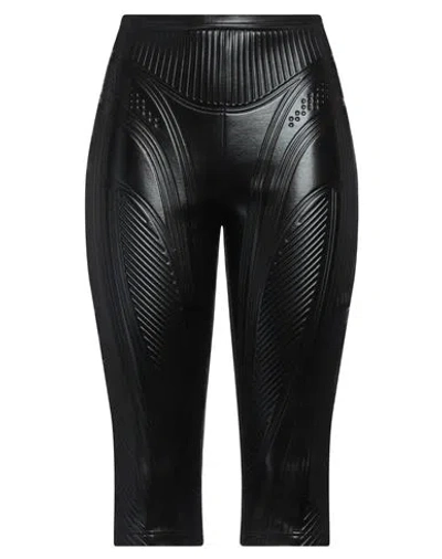 Mugler Woman Pants Black Size 14 Polyester, Polyurethane, Rubber