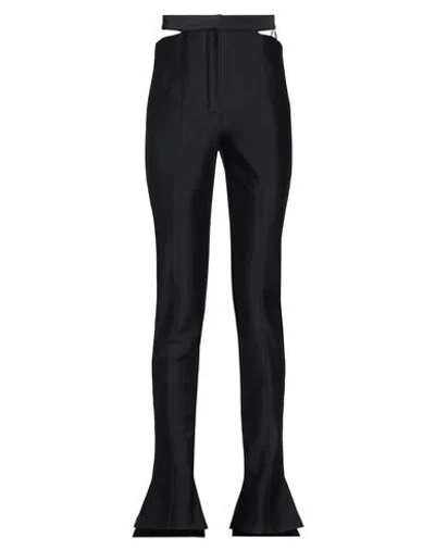 MUGLER MUGLER WOMAN PANTS BLACK SIZE 6 POLYAMIDE, ELASTANE