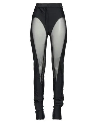 Mugler Woman Pants Black Size 8 Polyester, Polyamide, Elastane