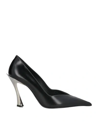 Mugler Woman Pumps Black Size 8 Calfskin