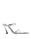 Mugler Mule Sandal In Silver