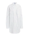 Mugler Woman Shirt White Size 14 Cotton, Polyamide, Viscose, Elastane In White