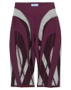 Mugler Woman Shorts & Bermuda Shorts Plum Size 6 Polyamide, Elastane In Purple