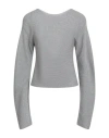 Mugler Woman Sweater Grey Size S Viscose, Cotton, Polyester
