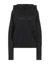 Mugler Cotton Blend Hooded Sweatshirt With Kangaroo Pocket In Black