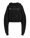 Mugler Woman Sweatshirt Black Size M Organic Cotton