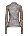 Mugler Woman T-shirt Sand Size 6 Polyamide, Elastane