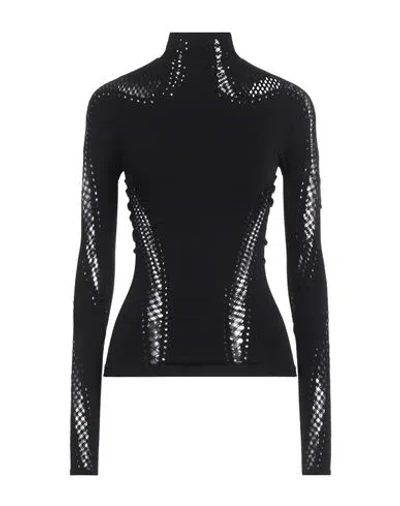 Mugler Woman Top Black Size 1 Nylon, Elastane