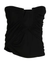 Mugler Woman Top Black Size 12 Viscose, Elastane In Black