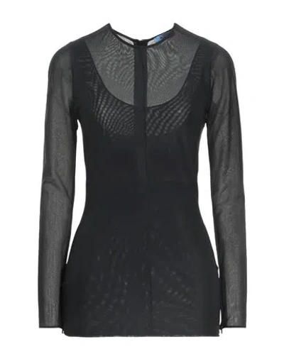 Mugler Woman Top Black Size 6 Polyamide, Elastane