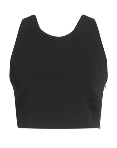 Mugler Woman Top Black Size 6 Viscose, Polyamide, Elastane
