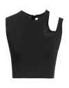 Mugler Woman Top Black Size Xs Viscose, Polyamide