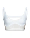 Mugler Woman Top White Size 2 Polyamide, Elastane