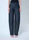 Mugler Women Ballon Denim Pants In Blue
