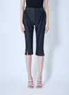 Mugler Women Capri Denim Cropped Pants In Blue