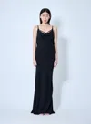 Mugler Women Crepe Maxi Dress In Black